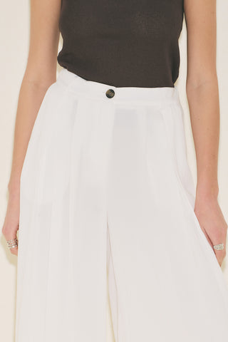 Tansy Pleated Trousers Ecru