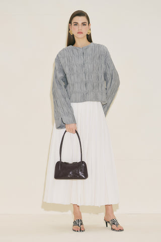 Textured Mirina Blouse Blue