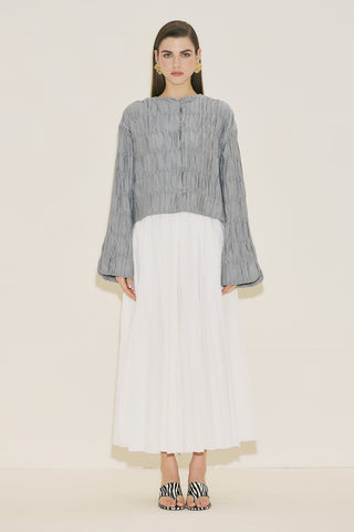 Textured Mirina Blouse Blue