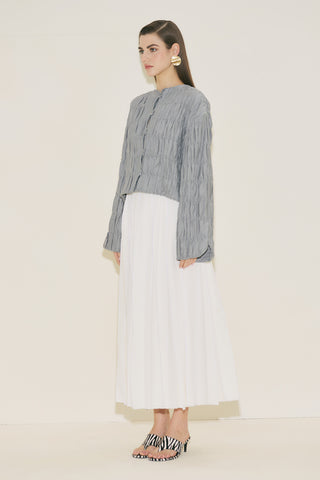 Textured Mirina Blouse Blue