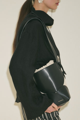 Liona Canvas Drawstring Bag Black