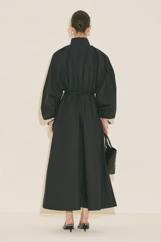 Wide Sleeve Design Dress Black