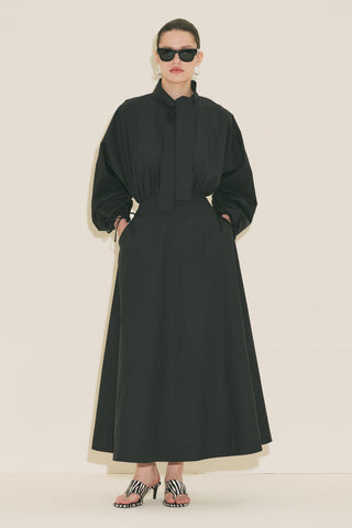 Wide Sleeve Design Dress Black