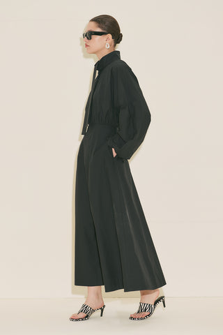Wide Sleeve Design Dress Black