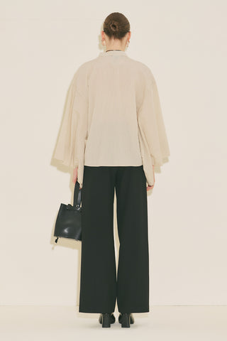 Kimono Sleeve Blouse Ecru Striped