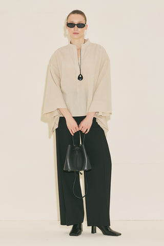 Kimono Sleeve Blouse Ecru Striped