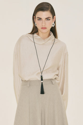 Textured Drape Blouse Stone