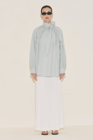 Tie Neck Blouse Blue