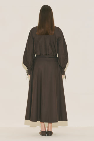 Labeca Tie Front Shirt Brown