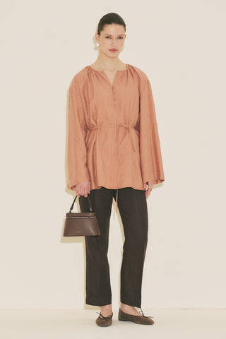 Textured Drape Tunic Orange