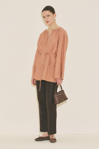 Textured Drape Tunic Orange