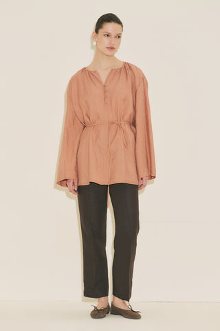 Textured Drape Tunic Orange