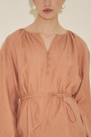 Textured Drape Tunic Orange