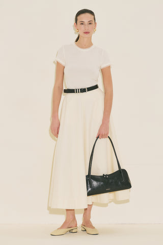 Panel Detail Flared Skirt Vanilla