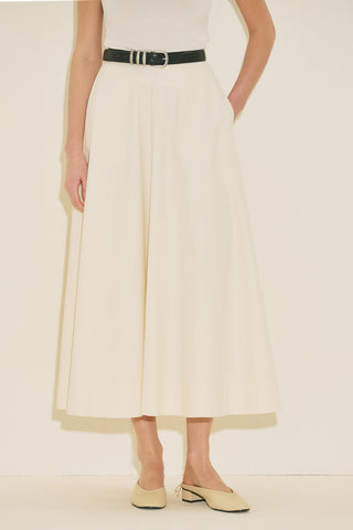 Panel Detail Flared Skirt Vanilla