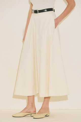 Panel Detail Flared Skirt Vanilla