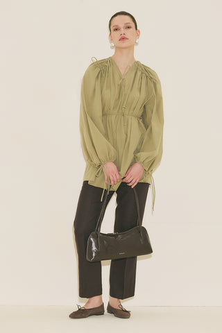 Tie Detail Tunic Apple Green