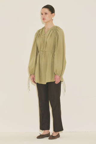 Tie Detail Tunic Apple Green