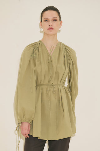 Tie Detail Tunic Apple Green