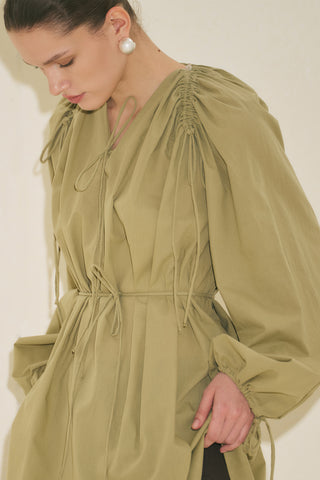 Tie Detail Tunic Apple Green