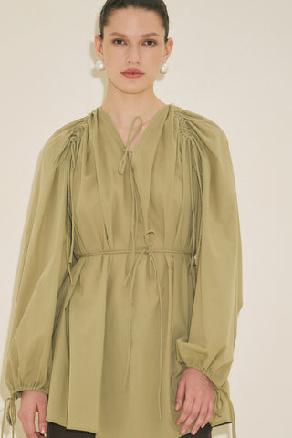 Tie Detail Tunic Apple Green