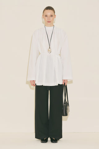 Pleated Tunic Ecru