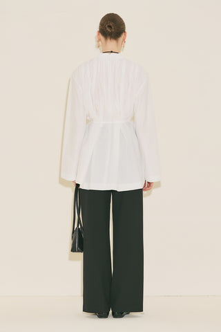 Pleated Tunic Ecru