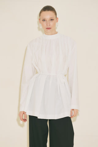 Pleated Tunic Ecru