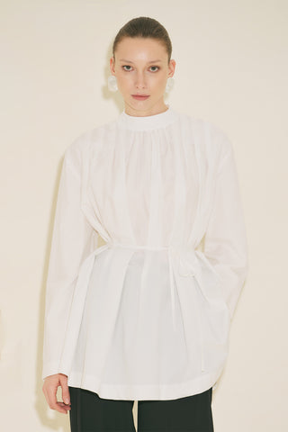 Pleated Tunic Ecru