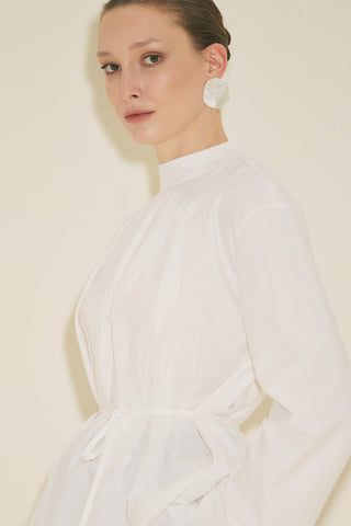 Pleated Tunic Ecru