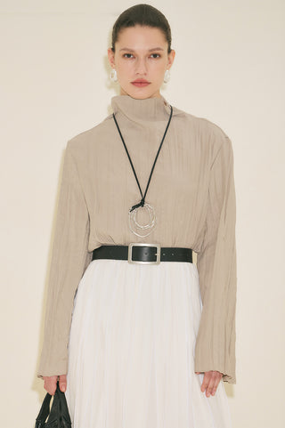 Crush Texture Blouse Stone