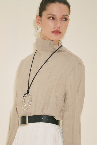 Crush Texture Blouse Stone