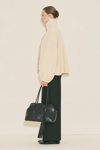 Melva Short Trench Coat With Wide Sleeves Vanilla