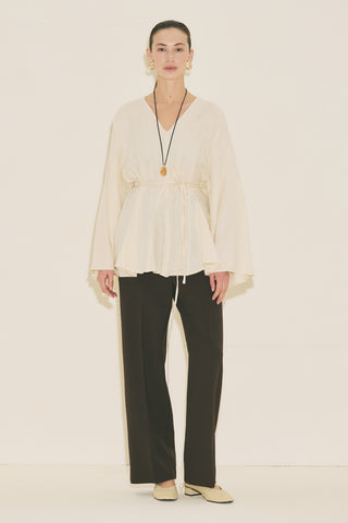 100% Linen Voluminous Tunic Vanilla