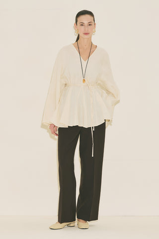 100% Linen Voluminous Tunic Vanilla