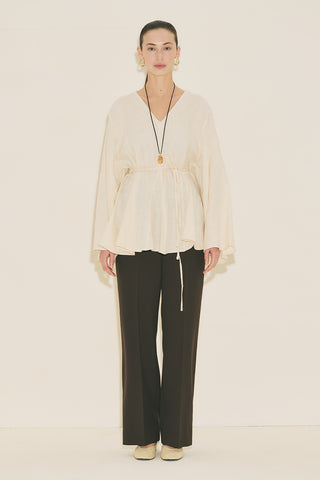 100% Linen Voluminous Tunic Vanilla