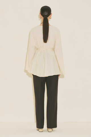 100% Linen Voluminous Tunic Vanilla