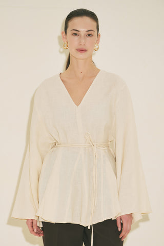 100% Linen Voluminous Tunic Vanilla