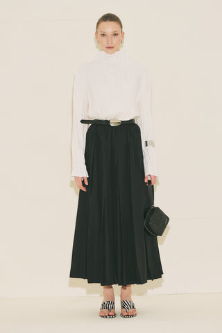 Crush Texture Blouse Ecru