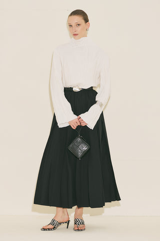 Crush Texture Blouse Ecru