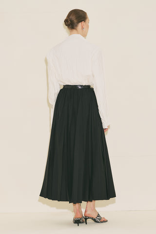 Crush Texture Blouse Ecru