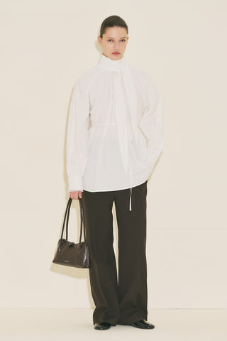 Tie Neck Blouse Ecru