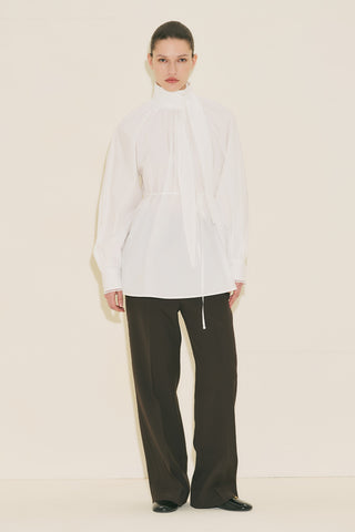 Tie Neck Blouse Ecru