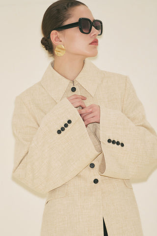 Limited Edition Fitted Blazer Beige