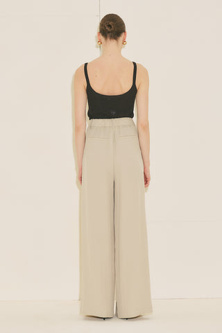 Tansy Pleated Trousers Beige