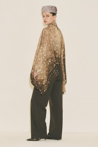Patterned Blouse With Scarf Detail Gazalle