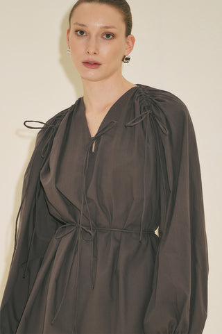 Tie Detail Tunic Brown