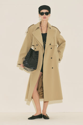 Malia Double Collar Trench Coat Sand