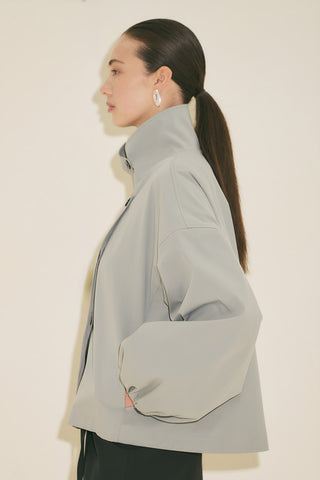 Melva Short Trench Coat With Wide Sleeves Blue