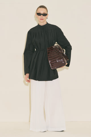 Pleated Tunic Black